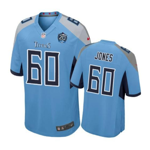 Tennessee Titans #60 Ben Jones Light Blue Nike Game Jersey