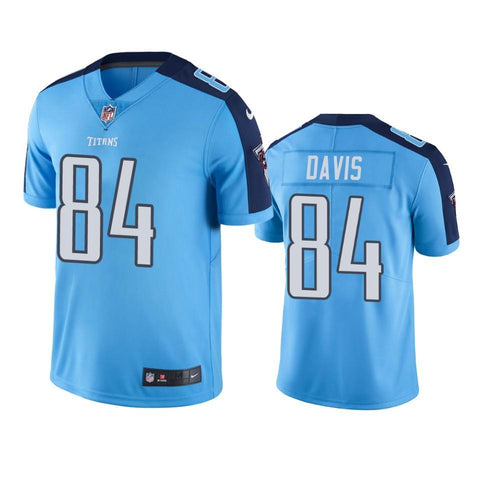 Tennessee Titans #84 Men's Light Blue Corey Davis Color Rush Limited Jersey