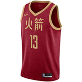 13-James Harden Houston Rockets  Swingman Jersey – City Edition – Red