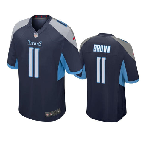 #11 Tennessee Titans A.J. Brown Navy 2019 NFL Draft Game Jersey