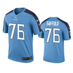 #76 Tennessee Titans Rodger Saffold Light Blue Color Rush Legend Jersey