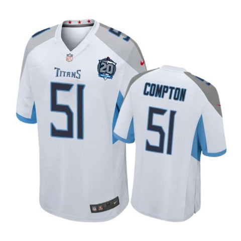 Tennessee Titans #51 Will Compton White Nike 20th Anniversary Game Jersey