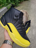 NIKE AIR JORDAN 12 Black Yellow Men's Sneaker