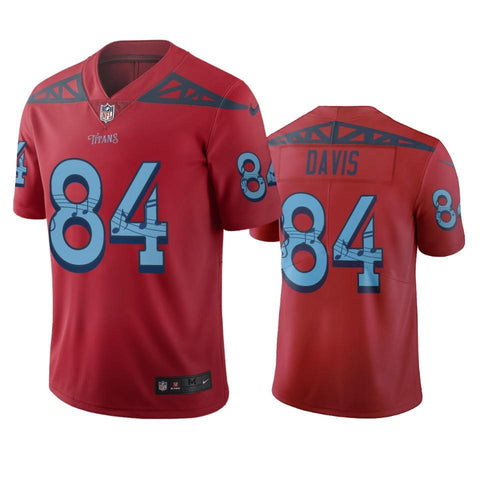 #84 Tennessee Titans Corey Davis Red Vapor Limited City Edition Jersey - Red