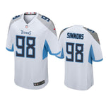 #98 Tennessee Titans Jeffery Simmons White 2019 NFL Draft Game Jersey