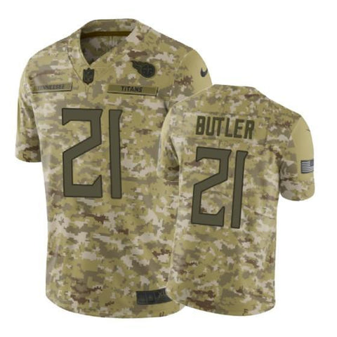 Tennessee Titans #21 2018 Salute to Service Malcolm Butler Jersey Camo