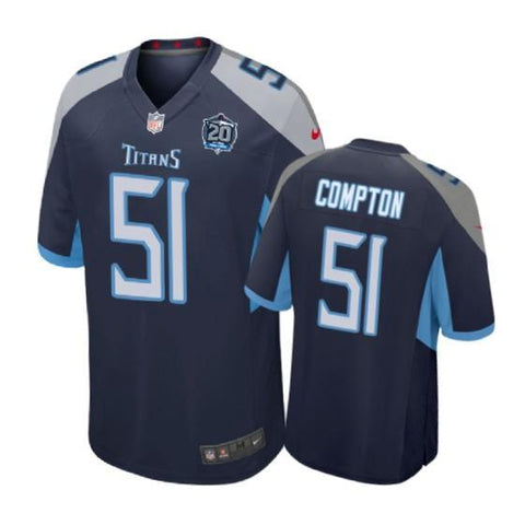 Tennessee Titans #51 Will Compton navy Nike Game Jersey