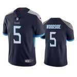 #5 Tennessee Titans Logan Woodside Navy Vapor Untouchable Limited Jersey