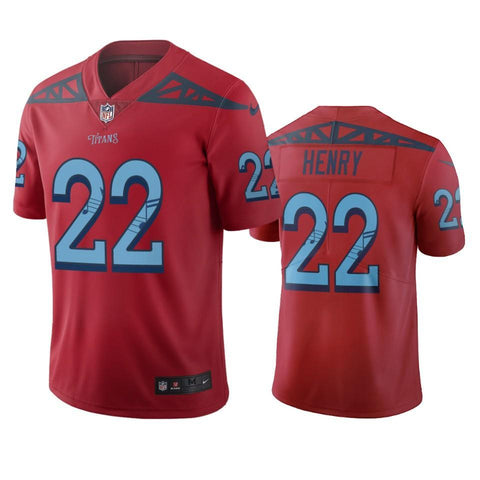 #22 Tennessee Titans Derrick Henry Red Vapor Limited City Edition Jersey - Red