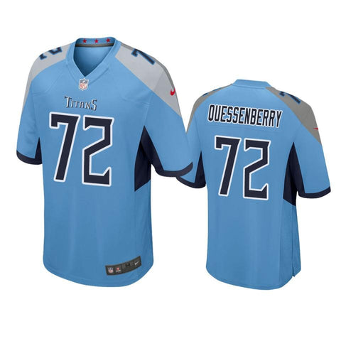 Tennessee Titans #72 David Quessenberry Light Blue Game Jersey