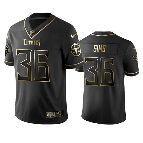 Tennessee Titans LeShaun Sims Black Golden Edition 2019 Vapor Untouchable Limited Jersey