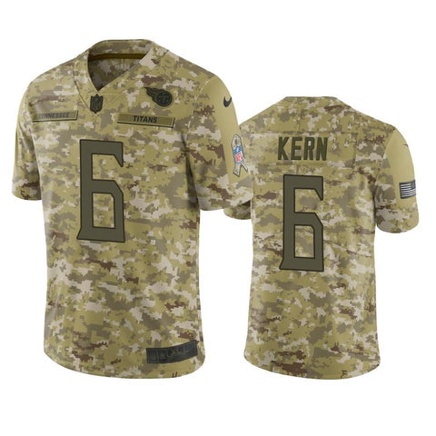 Tennessee Titans #6 2018 Salute to Service Brett Kern Jersey Camo