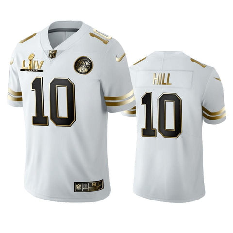 Tyreek Hill Chiefs White Super Bowl LIV Golden Edition Jersey