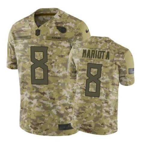 Tennessee Titans #8 2018 Salute to Service Marcus Mariota Jersey Camo