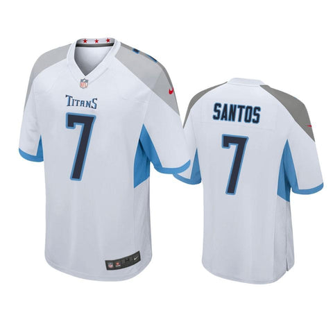 #7 Tennessee Titans Cairo Santos White Game Jersey