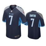 #7 Tennessee Titans Cairo Santos Navy Game Jersey