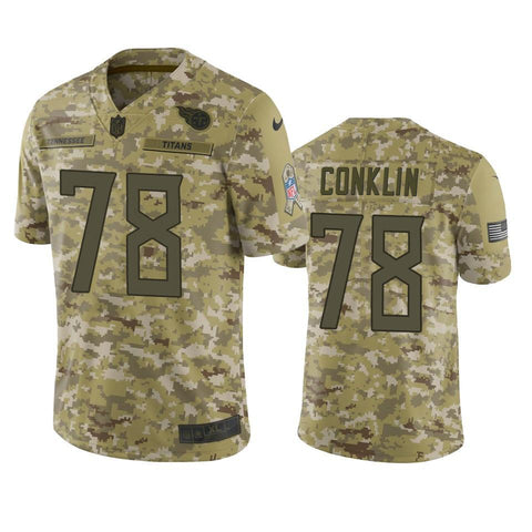 Tennessee Titans #78 2018 Salute to Service Jack Conklin Jersey Camo