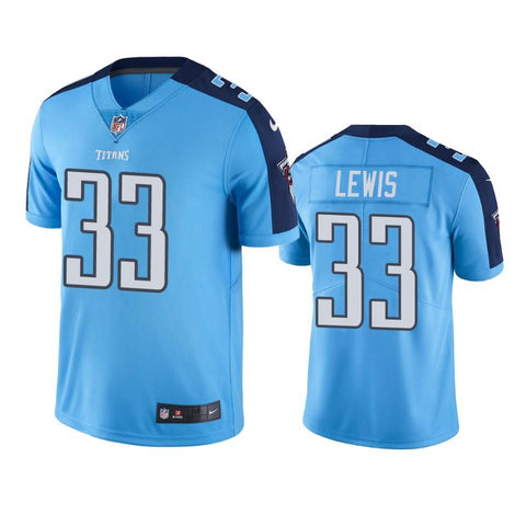 Tennessee Titans #33 Men's Light Blue Dion Lewis Color Rush Limited Jersey