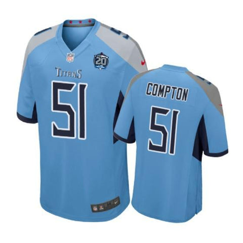 Tennessee Titans #51 Will Compton Light Blue Nike Game Jersey