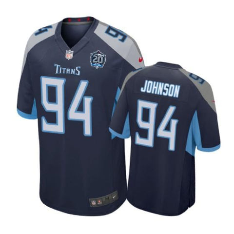 Tennessee Titans #94 Austin Johnson navy Nike Game Jersey