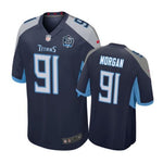 Tennessee Titans #91 Derrick Morgan navy Nike Game Jersey