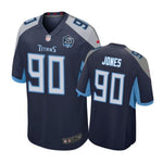 Tennessee Titans #90 DaQuan Jones navy Nike Game Jersey