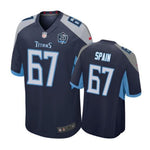 Tennessee Titans #67 Quinton Spain navy Nike Game Jersey