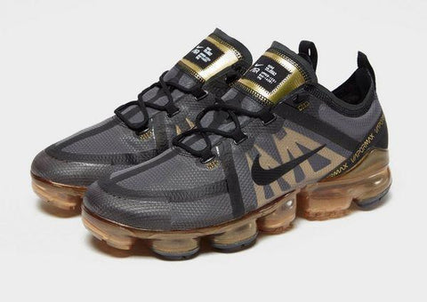 VaporMax  Nike Air 2019 Black Metallic Gold Women's Shoes