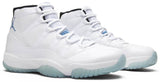 Men's Jordan 11 Retro Legend Blue Basketball Shoes - White