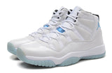 Men's Jordan 11 Retro Legend Blue Basketball Shoes - White