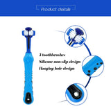 Dog Toothbrush Soft Pet Cat Toothbrush with Three Sided