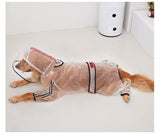 Pet Raincoat Puppy Four Feet Hooded Transparent Waterproof