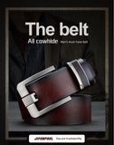 Brand Genuine Men's Leather Fashion Belt Alloy Material Pin