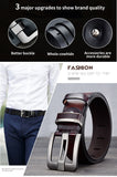 Brand Genuine Men's Leather Fashion Belt Alloy Material Pin