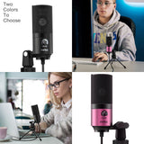 Metal USB Condenser Recording Microphone for MAC Windows Laptop