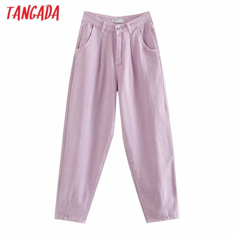 women violet Chic mom jeans pants 2020 new arrival