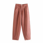 women violet Chic mom jeans pants 2020 new arrival