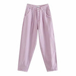 women violet Chic mom jeans pants 2020 new arrival