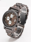 JUNQIAO Military Watches Men Sandalwood Quartz Wristwatch