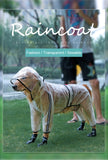 Pet Raincoat Puppy Four Feet Hooded Transparent Waterproof