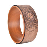 Yoga Wheel Pilate Wood Mandala Flower Professional