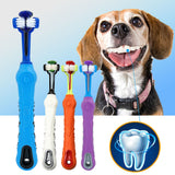 Dog Toothbrush Soft Pet Cat Toothbrush with Three Sided