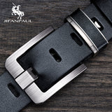Brand Genuine Men's Leather Fashion Belt Alloy Material Pin