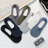 Men Socks Slippers 4 Pairs 2019 Summer Solid Ice Silk Short