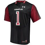 #1 Temple Owls Under Armour Replica Football Jersey - Black