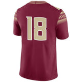 #18 Florida State Seminoles Football Game Jersey – Garnet