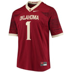 #1 Oklahoma Sooners Nike Limited Football Jersey - Crimson