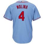 Yadier Molina St. Louis Cardinals Majestic Alternate Cool Base Player Jersey – Horizon Blue/Cream