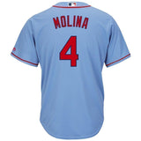 Yadier Molina St. Louis Cardinals Majestic Alternate Cool Base Player Jersey – Horizon Blue/Cream