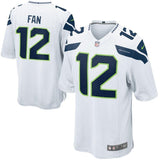 12s Seattle Seahawks Nike Alternate Game Jersey - White